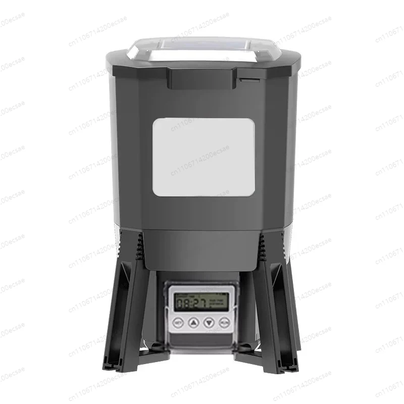 Aquarium Fish Feeder Automatic - 調整可能なソーラー自動給餌タイマー、魚池用デジタルフードディスペンサー、鯉池用インテリジェントタイミング給餌器