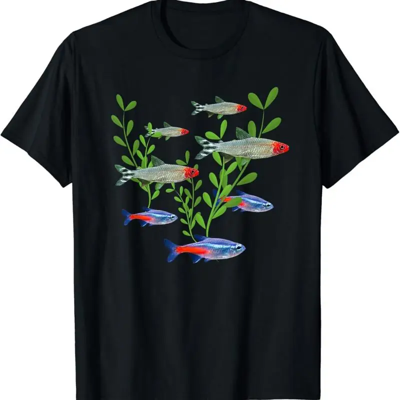 Tetra Fish In Aquarium - テトラス アクアリウム ネオン ラミーノーズ フィッシュ Tシャツ