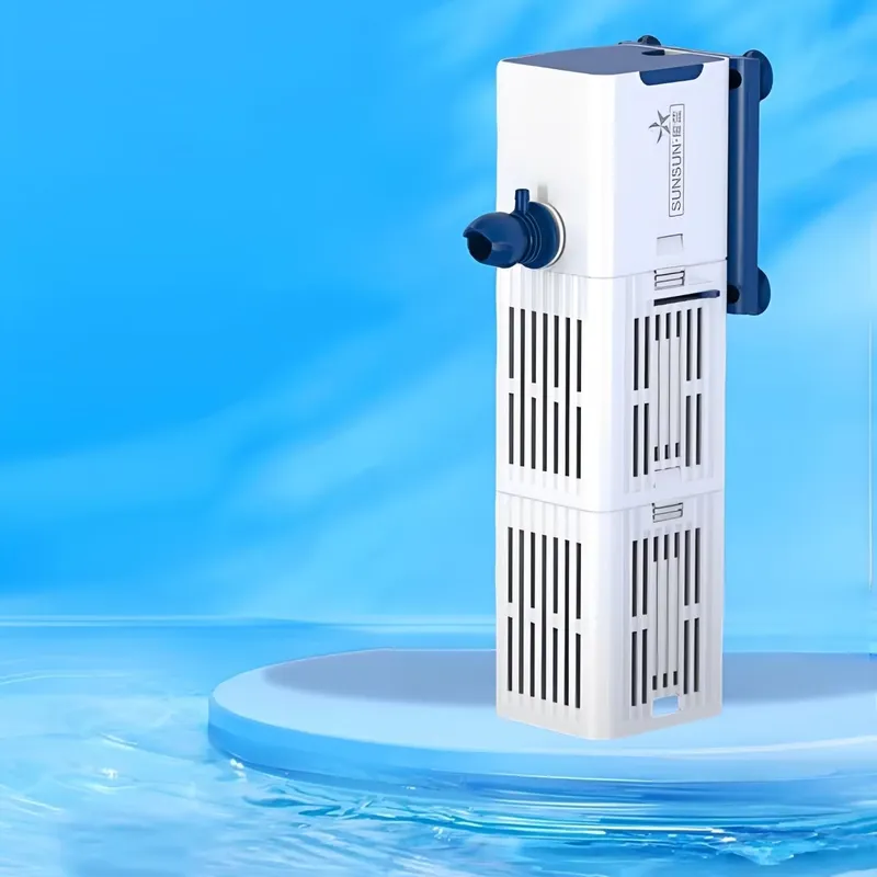 Aquarium Fish Black - 小さなボウルや水槽用の小型水槽フィルター、黒いスポンジとDIYボックス付き