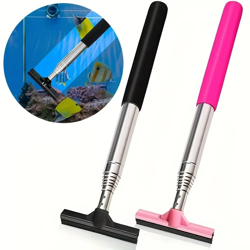 Algae Scraper Blade - 伸縮式水族館スクレーパーブラシ、水族館の掃除用多目的ツール、藻類やゴミの除去用、水族館掃除ツール