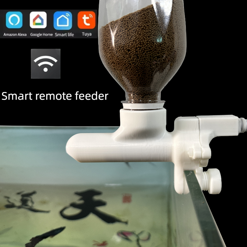 Aquarium Fish Feeder Automatic - 水槽フィーダー 携帯電話リモコン インテリジェントタイミングフィーダー 観賞魚 カメの餌 水族館自動フィーダー