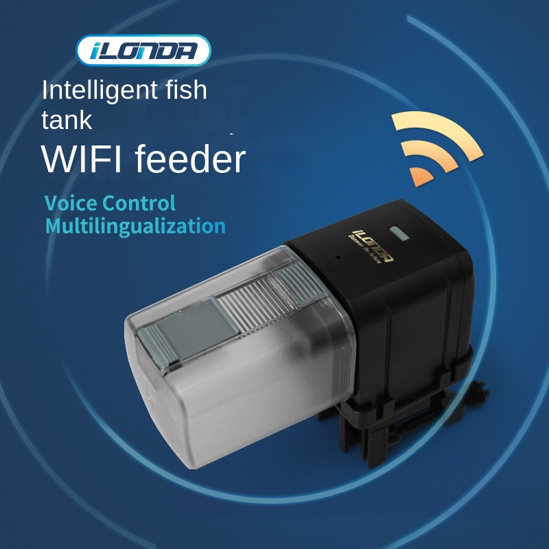 Aquarium Fish Feeder Automatic - iLONDA 水槽水族館 WiFi 自動フィーダー 170 ミリリットルリモートインテリジェントフィーダー時限フレークペレットフィード
