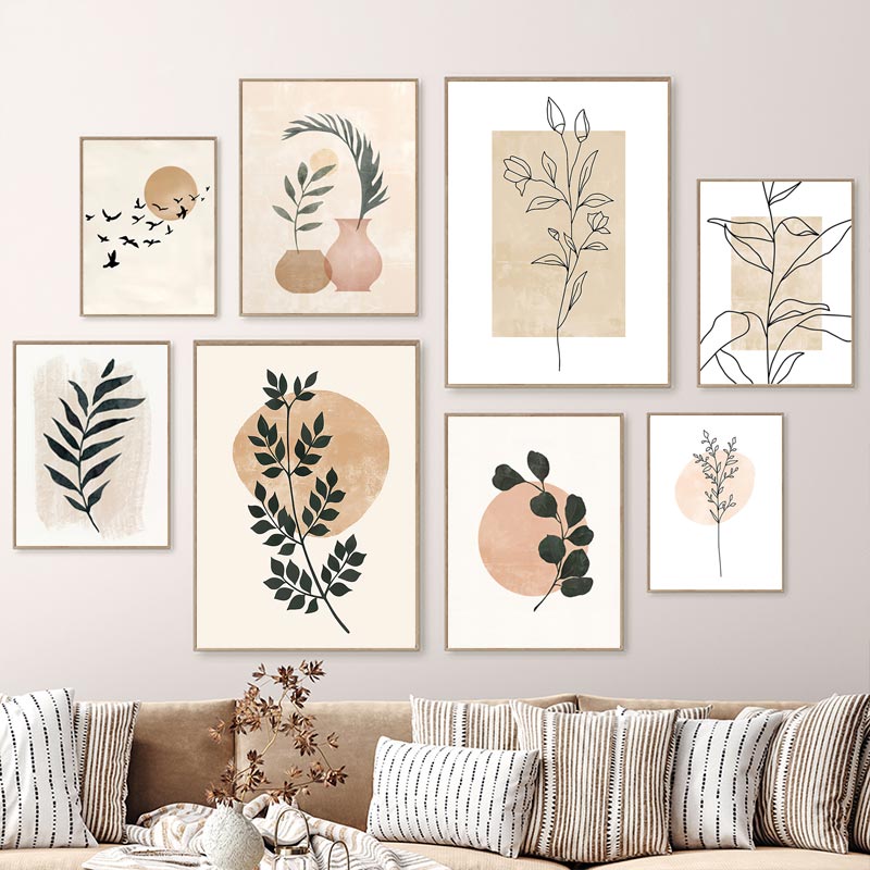 Live Plant Fertilizer - ポスター,抽象的な絵画,葉の壁の芸術,家の装飾のための天然植物の彫刻