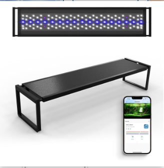 Aquarium Fish App - FZONE 水槽用ライト、植物用 72W LED 水槽ライト、47～55 インチ用、フルスペクトル、APP