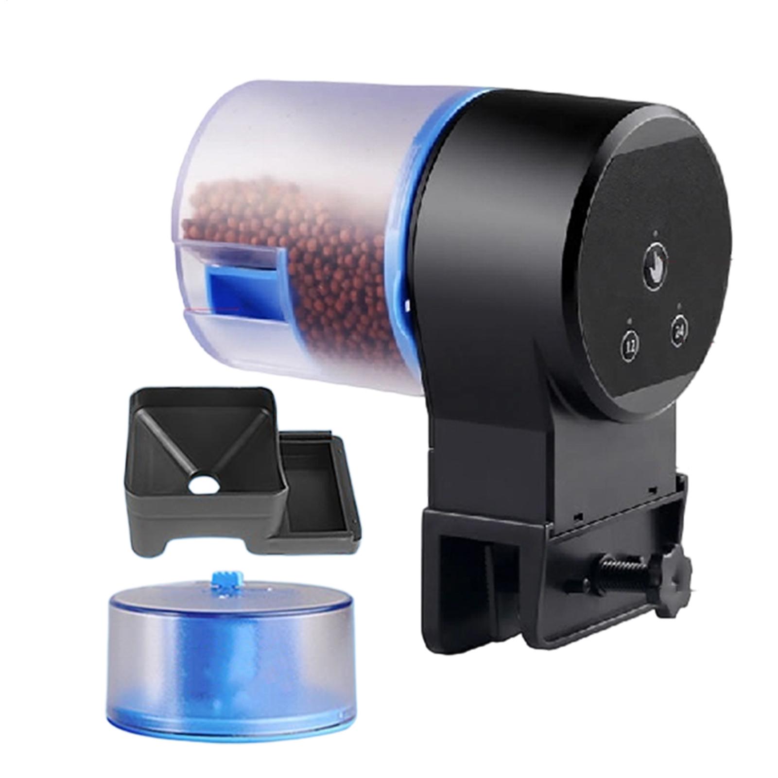 Aquarium Fish Feeder Automatic - 魚自動給餌器 調整可能な精密フードディスペンサー タイマー付き 水槽自動給餌器 家庭寮オフィスアパート寝室用