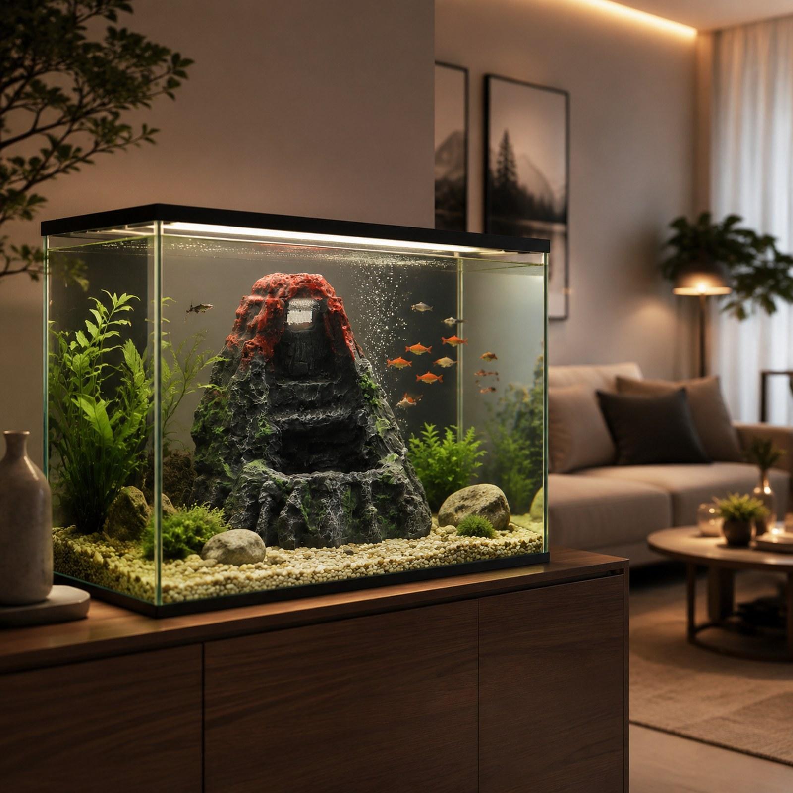 水槽用火山飾り小物、ユニークなパーティーギフト、コレクション - Aquarium Fish Unique のレビューと価格