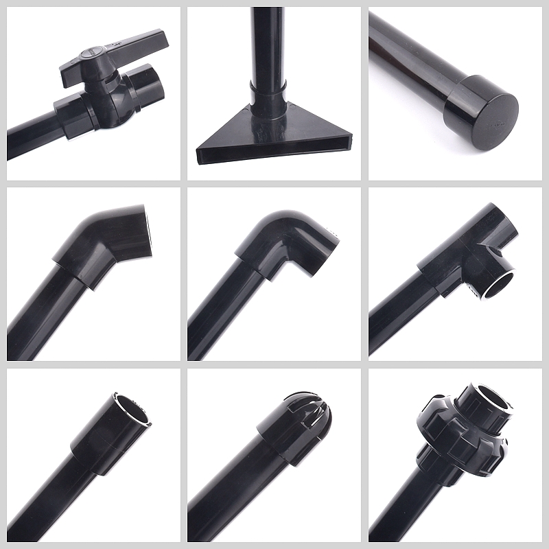 20-50 ミリメートル黒 UPVC パイプコネクタ水族館の - Aquarium Fish Black のレビューと価格
