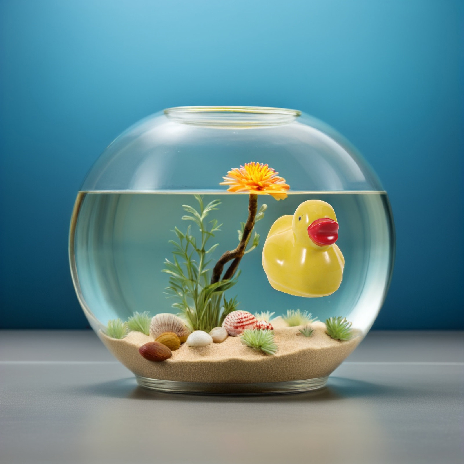 ミニフローティングセラミックアヒルの置物、水槽・池・水槽の景 - Aquarium Fish Unique のレビューと価格