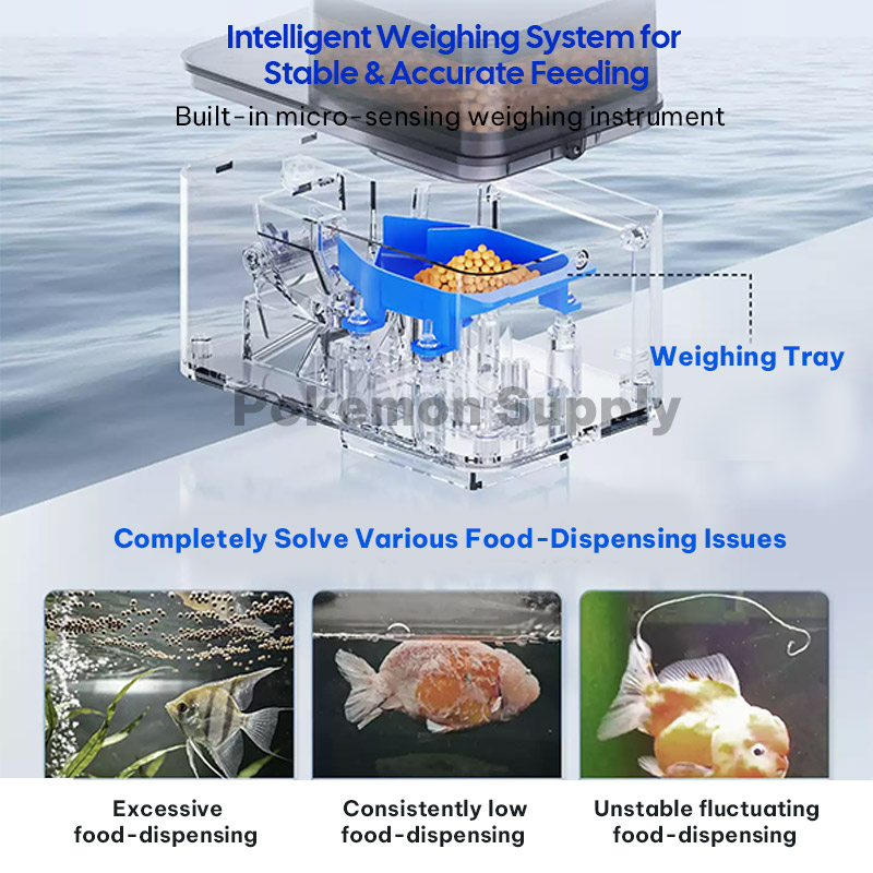 スマート精密計量自動魚フィーダー、散乱防止機能付き時間制御式 - Aquarium Fish Feeder Automatic のレビューと価格