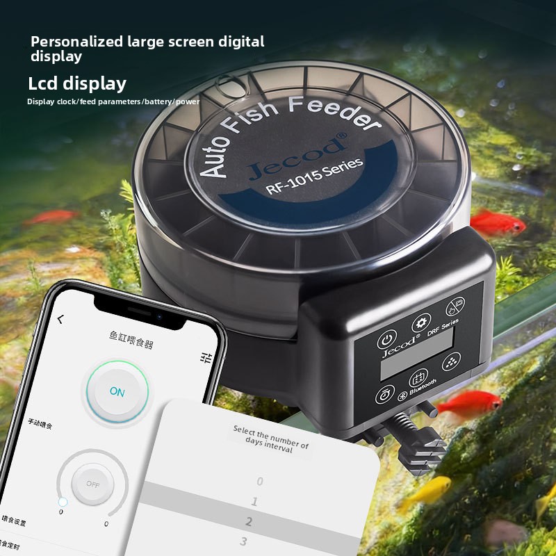 ジェバオ新型自動給餌器 RF-1015 デジタルタイマー付き - Aquarium Fish Feeder Automatic のレビューと価格