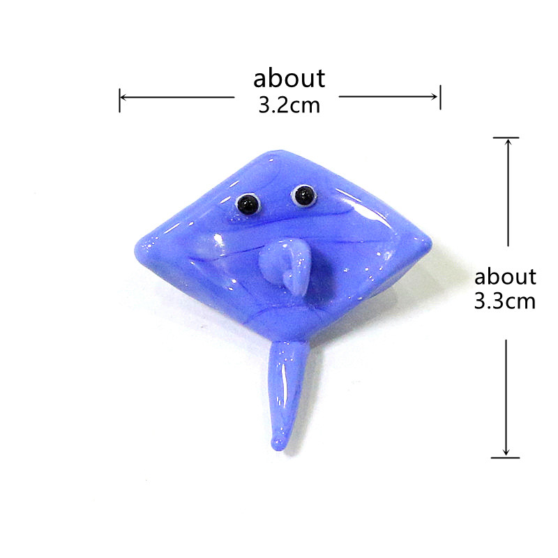 小さなガラス海洋動物の彫像ペンダントかわいいブリの魅力ミンク - Aquarium Fish Japan のレビューと価格
