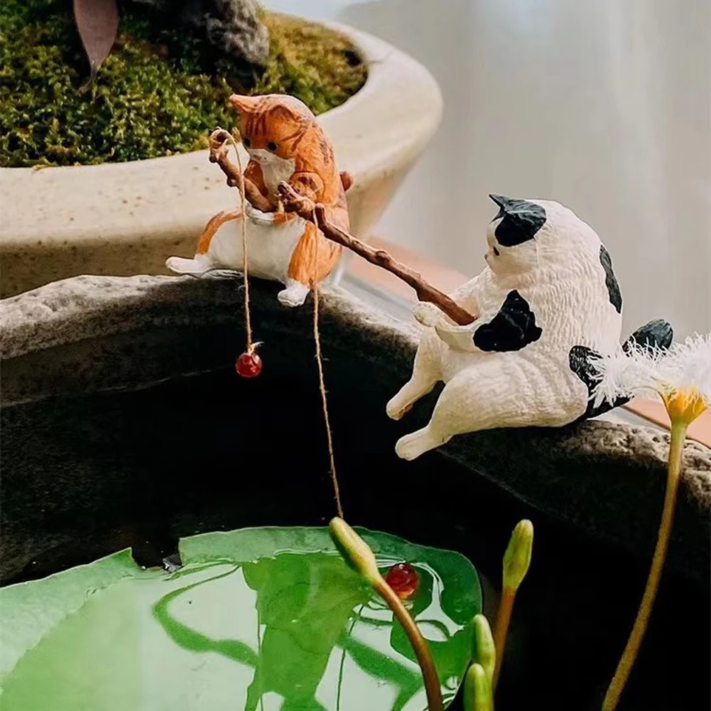1-5 個釣り猫水族館の装飾水槽ハンギング装飾風景 Aqua - Aquarium Fish Background のレビューと価格