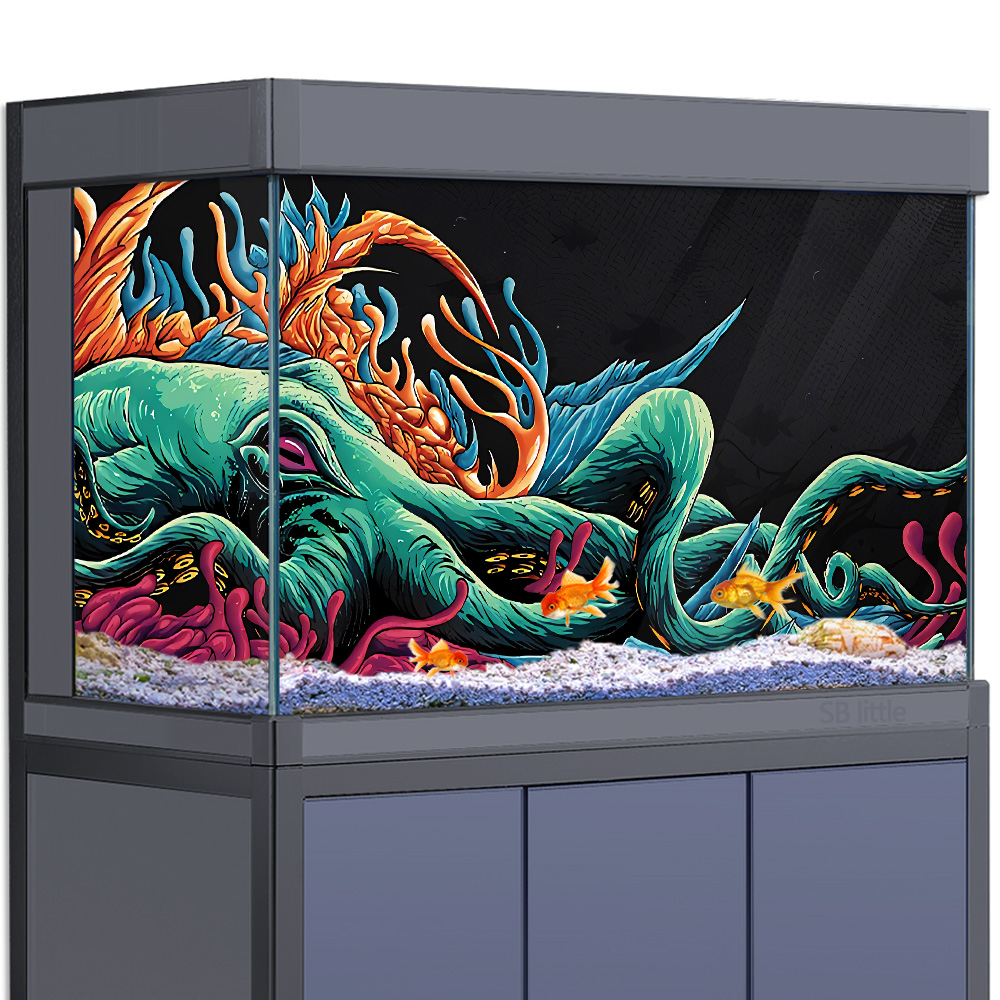 水族館の背景ステッカー - タコモンスター オリジナル HD - Aquarium Fish Monster のレビューと価格