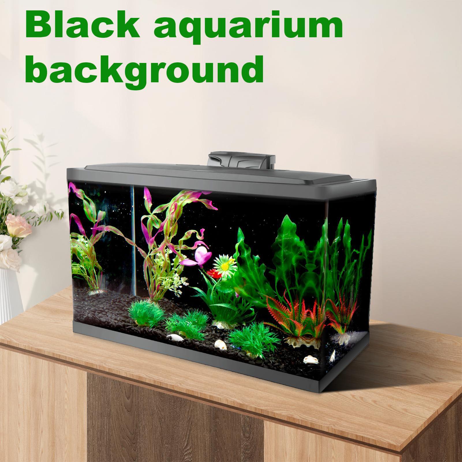 水槽背景 静電気吸着式 ブラック アクアリウム背景ステッカー - Aquarium Fish Black のレビューと価格