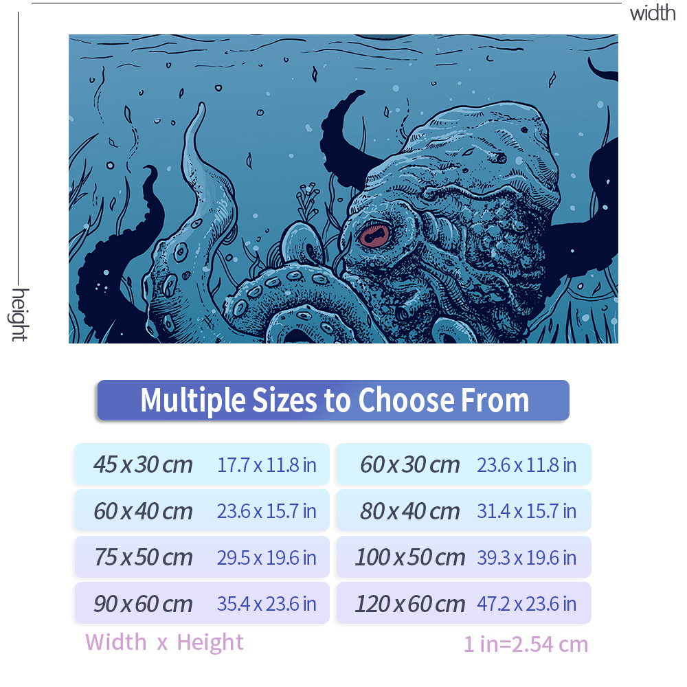 水族館の背景ステッカー、タコの海のモンスター、5〜60ガロン - Aquarium Fish Monster のレビューと価格