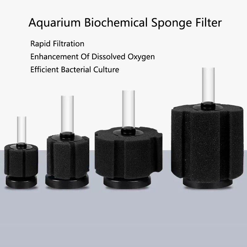 黒スポンジフィルター水族館の水槽エアポンプスキマー生化学スポ - Aquarium Fish Black のレビューと価格