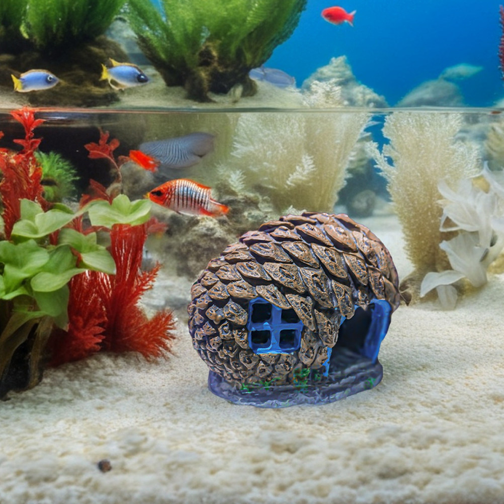 多用途の松ぼっくり水槽飾り、ユニークなデザインの水槽アクセサ - Aquarium Fish Unique のレビューと価格