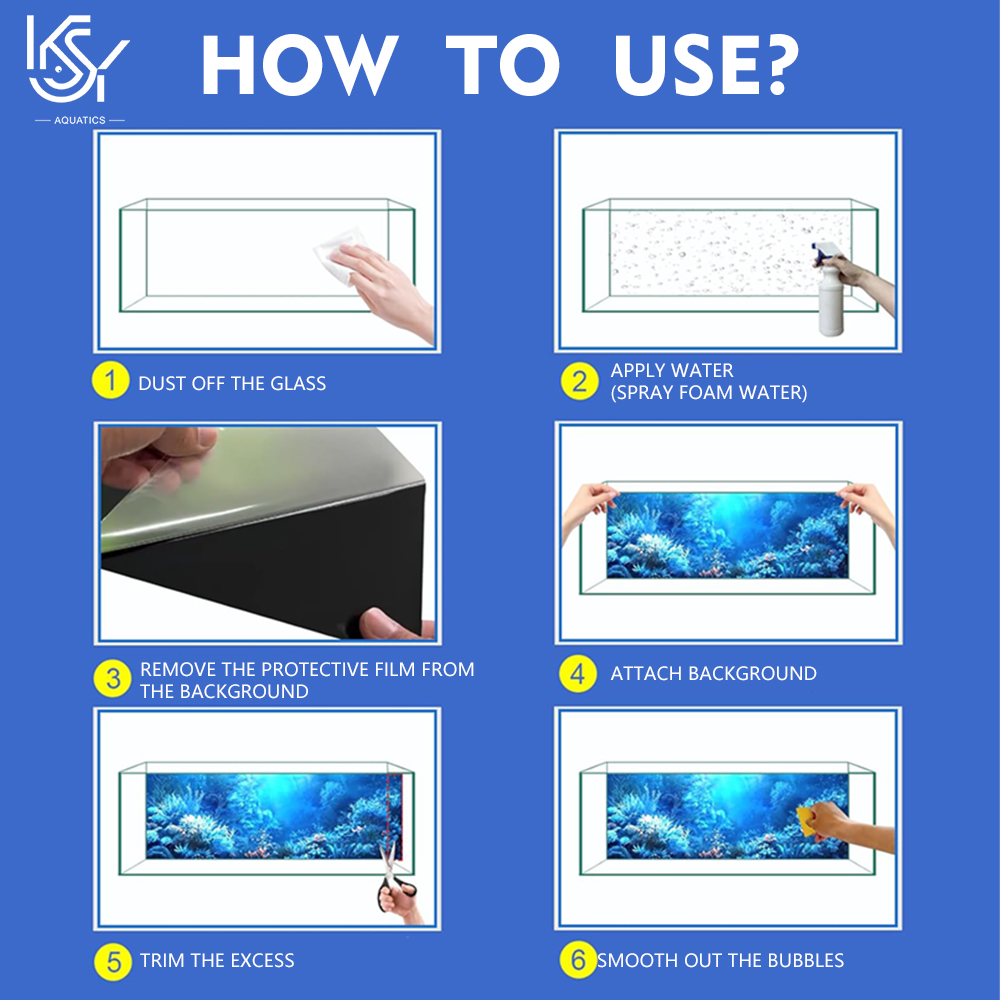 厚手の粘着式水槽背景ステッカー 60x40cm 高品質ビニー - Aquarium Fish Background のレビューと価格