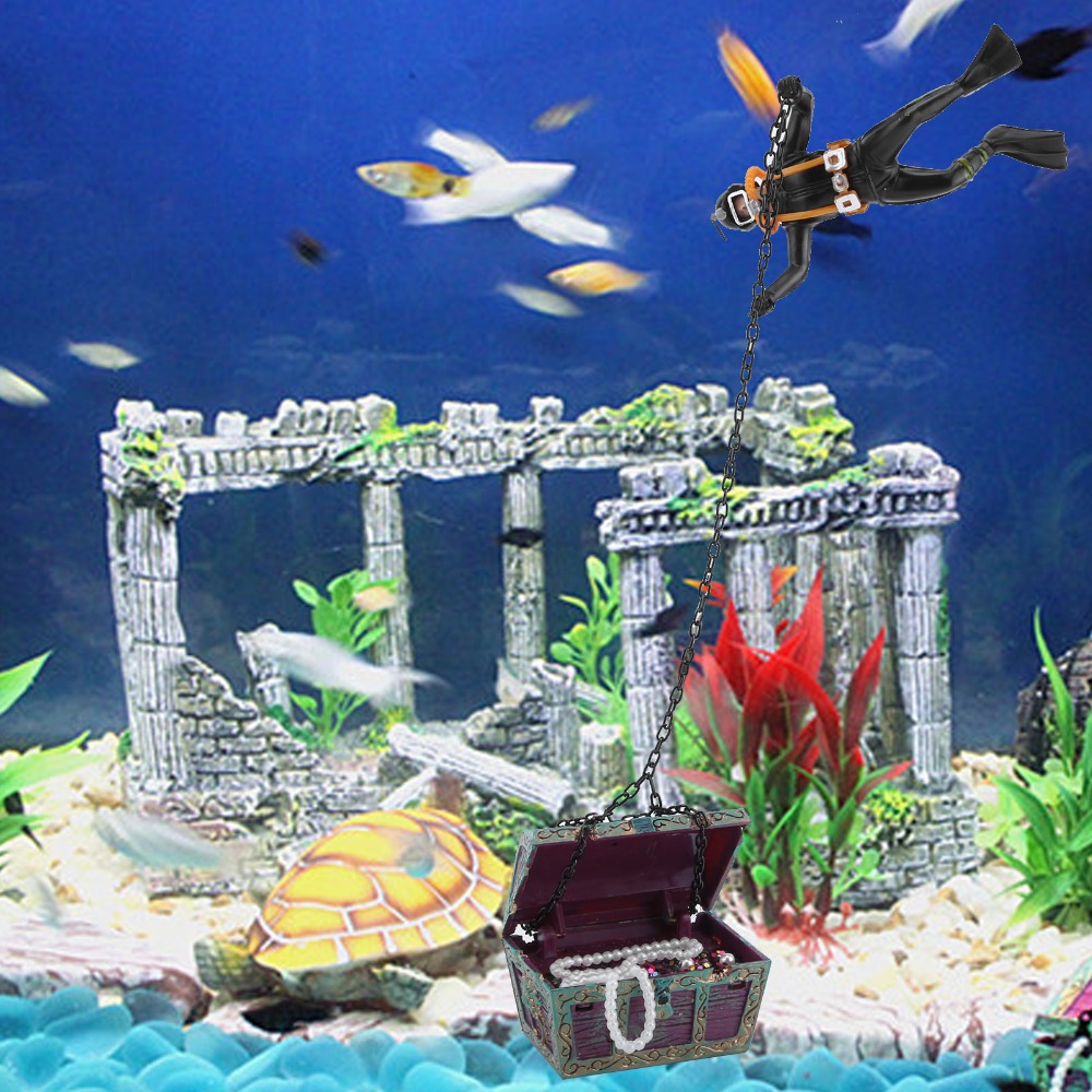 樹脂製水槽飾り 空気圧式実物大魚タンク装飾 ブラック クリエ - Aquarium Fish Black のレビューと価格