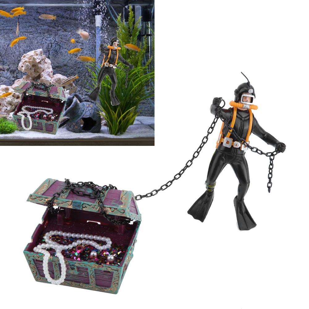 樹脂製水槽飾り 空気圧式実物大魚タンク装飾 ブラック クリエ - Aquarium Fish Black のレビューと価格
