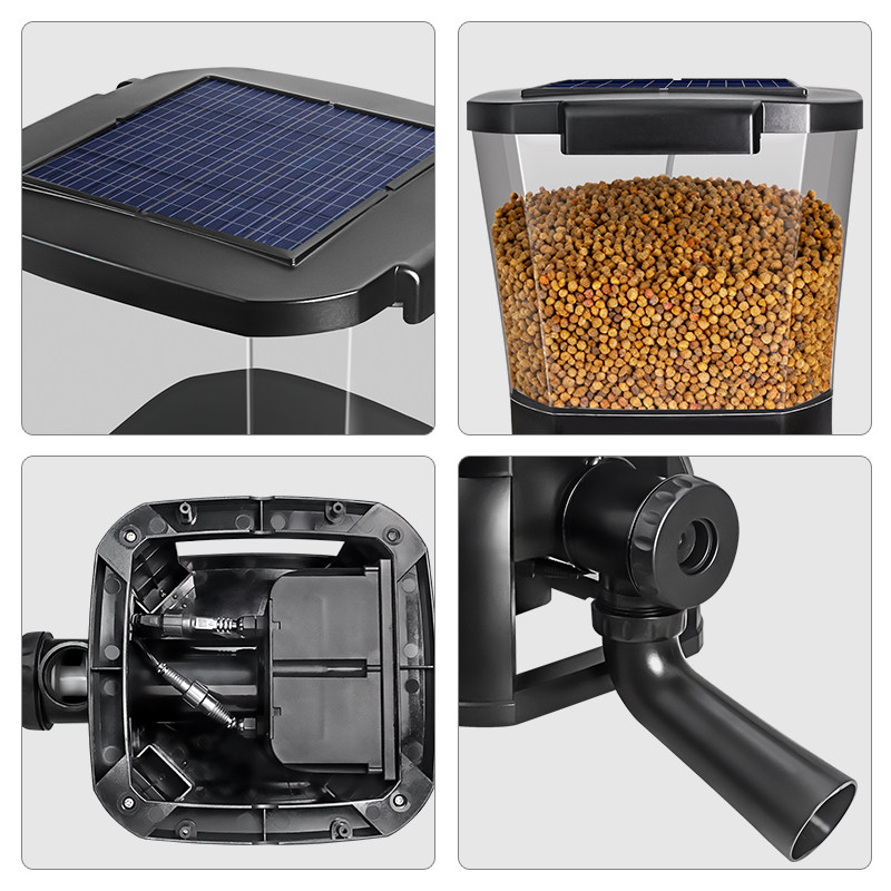 ジェバオソーラー鯉池屋外魚池大型水槽自動給餌器魚給餌機カスタ - Aquarium Fish Feeder Automatic のレビューと価格