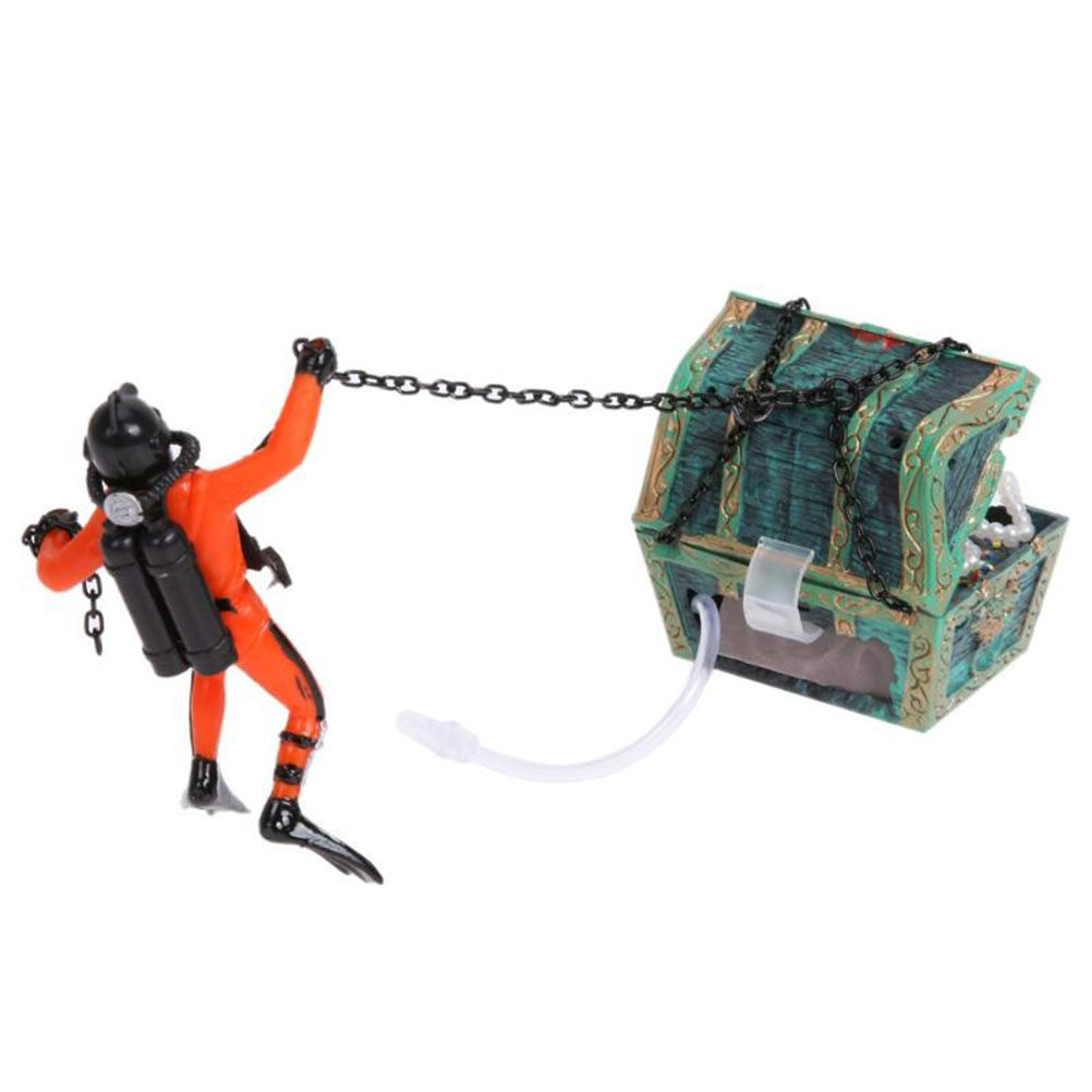 ダイバー型水槽飾り オレンジ ユニークな水槽装飾 人工装飾品 - Aquarium Fish Unique のレビューと価格
