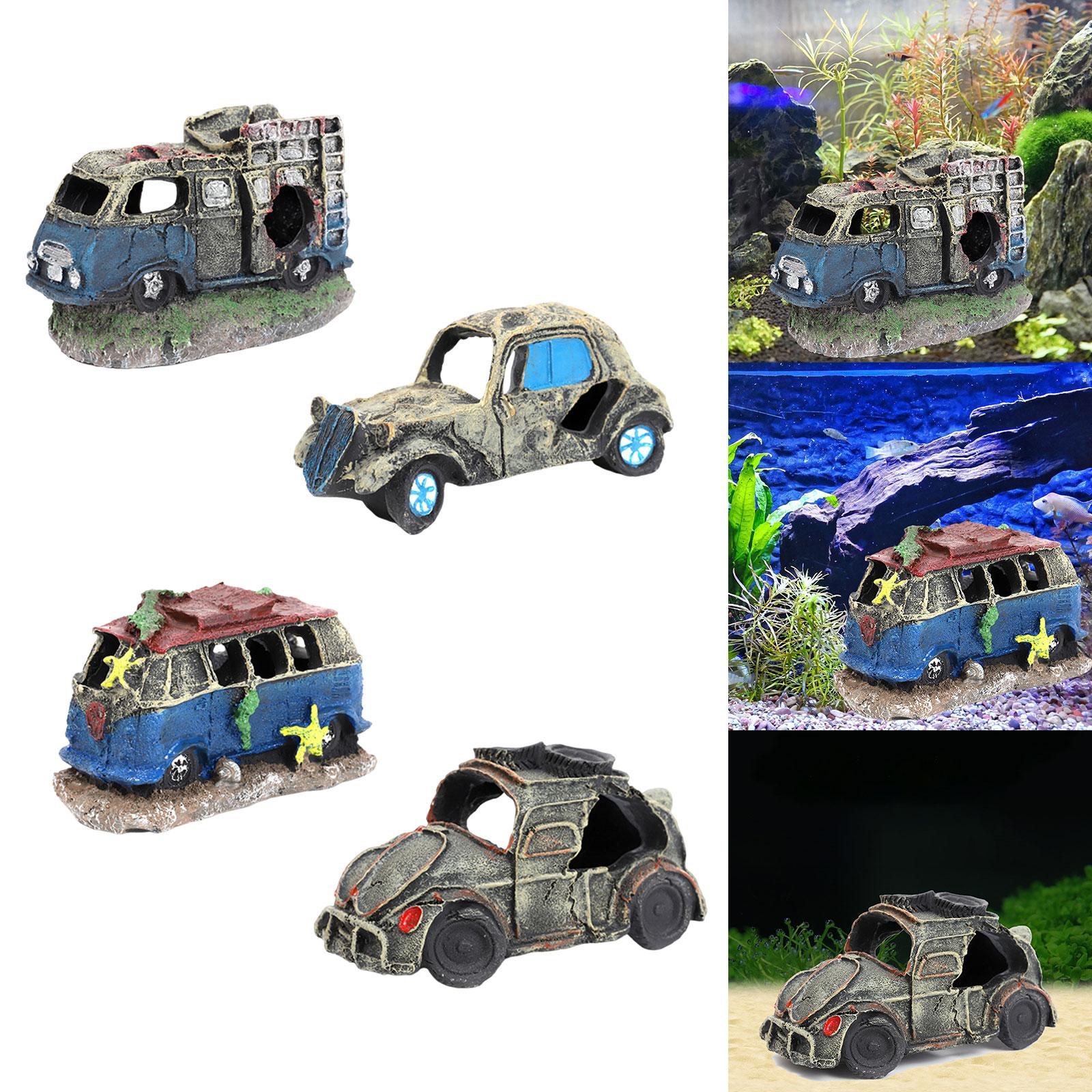 自動車の廃材水族館装飾、廃材デコレーション、ユニークなベタ洞 - Aquarium Fish Unique のレビューと価格