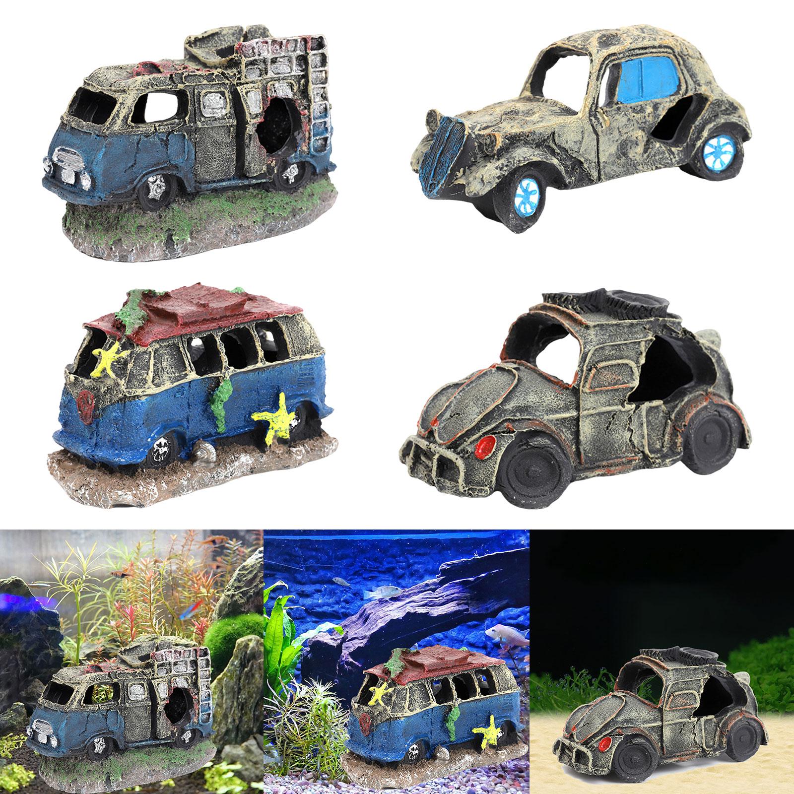 自動車の廃材水族館装飾、廃材デコレーション、ユニークなベタ洞 - Aquarium Fish Unique のレビューと価格