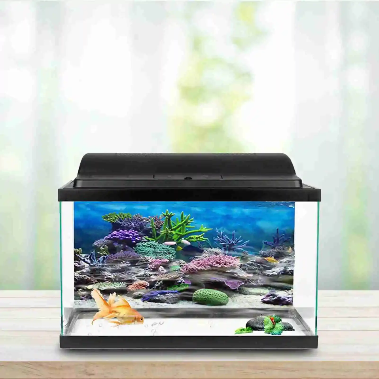熱帯雨林の壁紙,水族館の背景,PVC装飾,3D風景HDポスタ - Aquarium Fish Background のレビューと価格