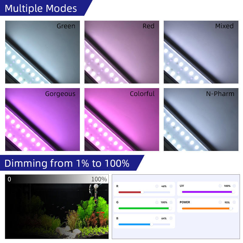 ウィークアクアMシリーズRGB+UV水草ランプBluetoo - Aquarium Fish App のレビューと価格
