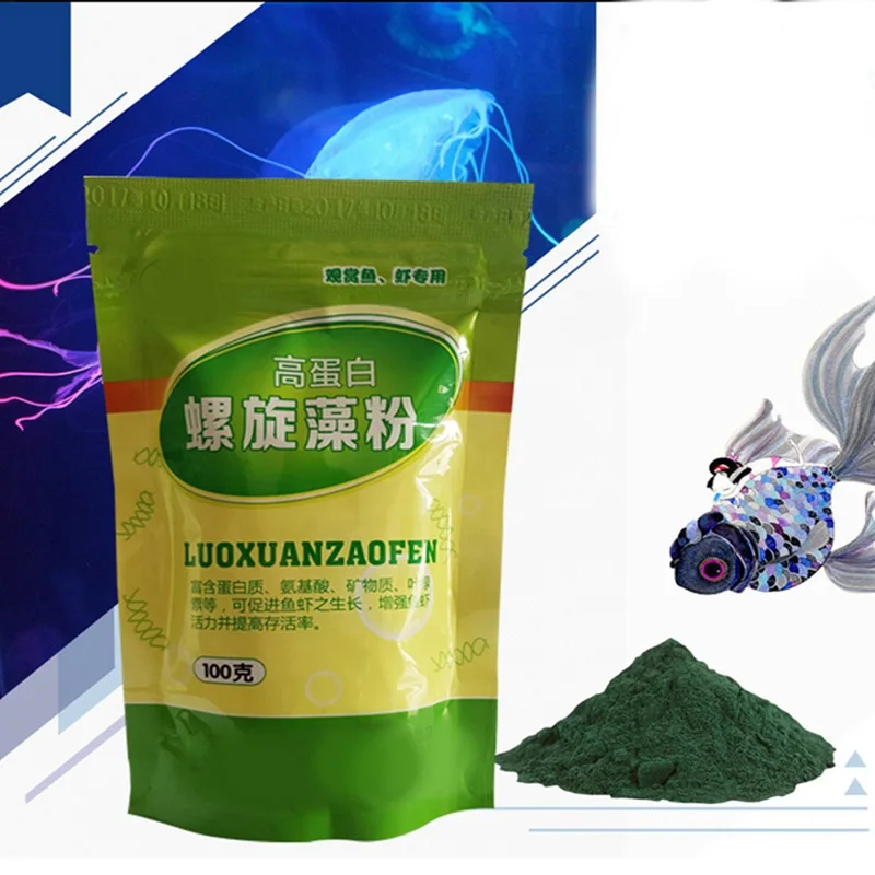 スピルリナパウダーボトル、健康的な海洋栄養魚、装飾用エビ、オ - Fish Food Flake のレビューと価格