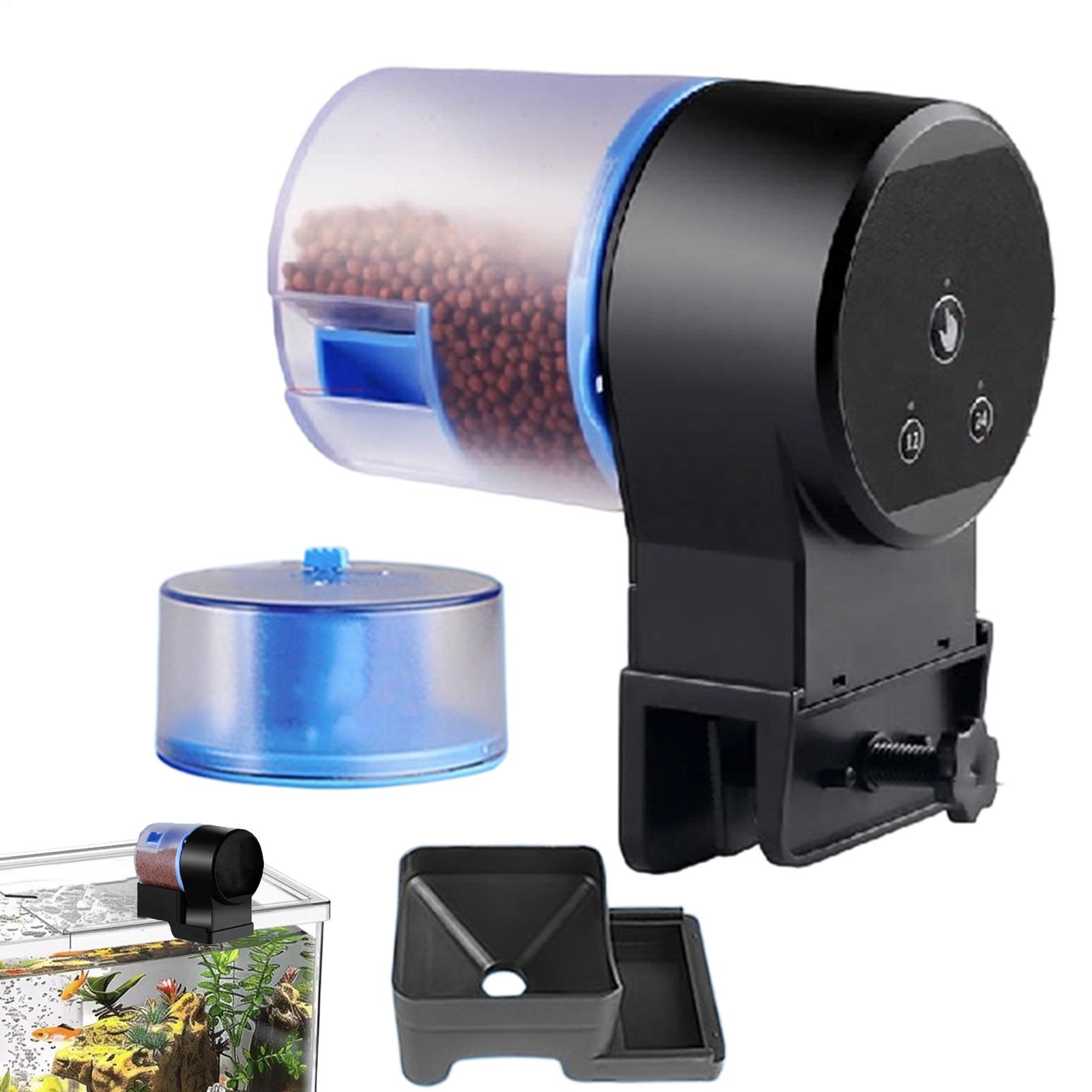 魚自動給餌器 調整可能な精密フードディスペンサー タイマー付 - Aquarium Fish Feeder Automatic のレビューと価格