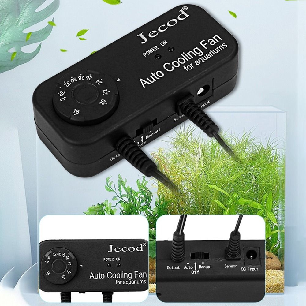 周波数変換水槽冷却ファンミュート自動温度制御水槽冷却ファンブ - Aquarium Fish Black のレビューと価格