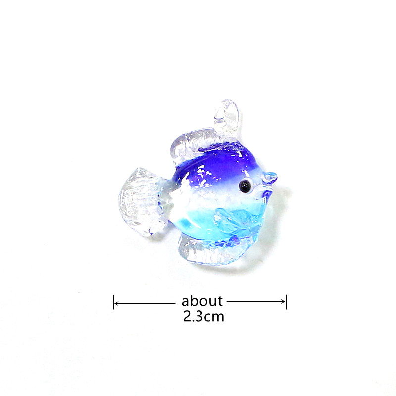 カラフルなミニの熱帯魚ガラス2点が魅力的な海洋動物のペンダン - Aquarium Fish Japan のレビューと価格