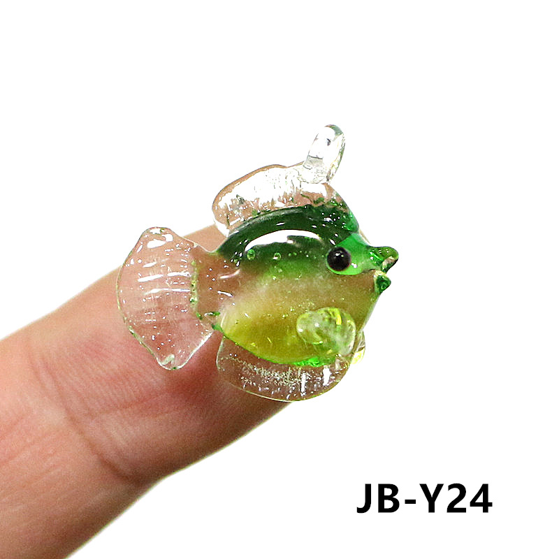 カラフルなミニの熱帯魚ガラス2点が魅力的な海洋動物のペンダン - Aquarium Fish Japan のレビューと価格