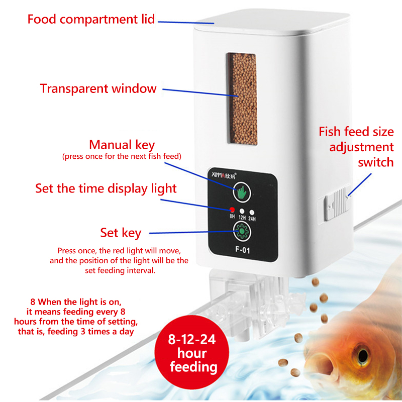 大容量自動魚、水族館、インテリジェントタイミング、タートル、 - Aquarium Fish Feeder Automatic のレビューと価格