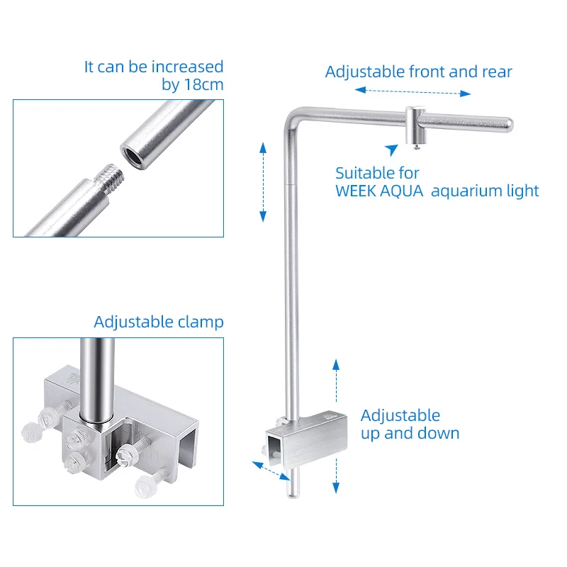 週アクアライトスタンドユニバーサルアルミ合金水族館 LED  - Aquarium Fish Lamp のレビューと価格