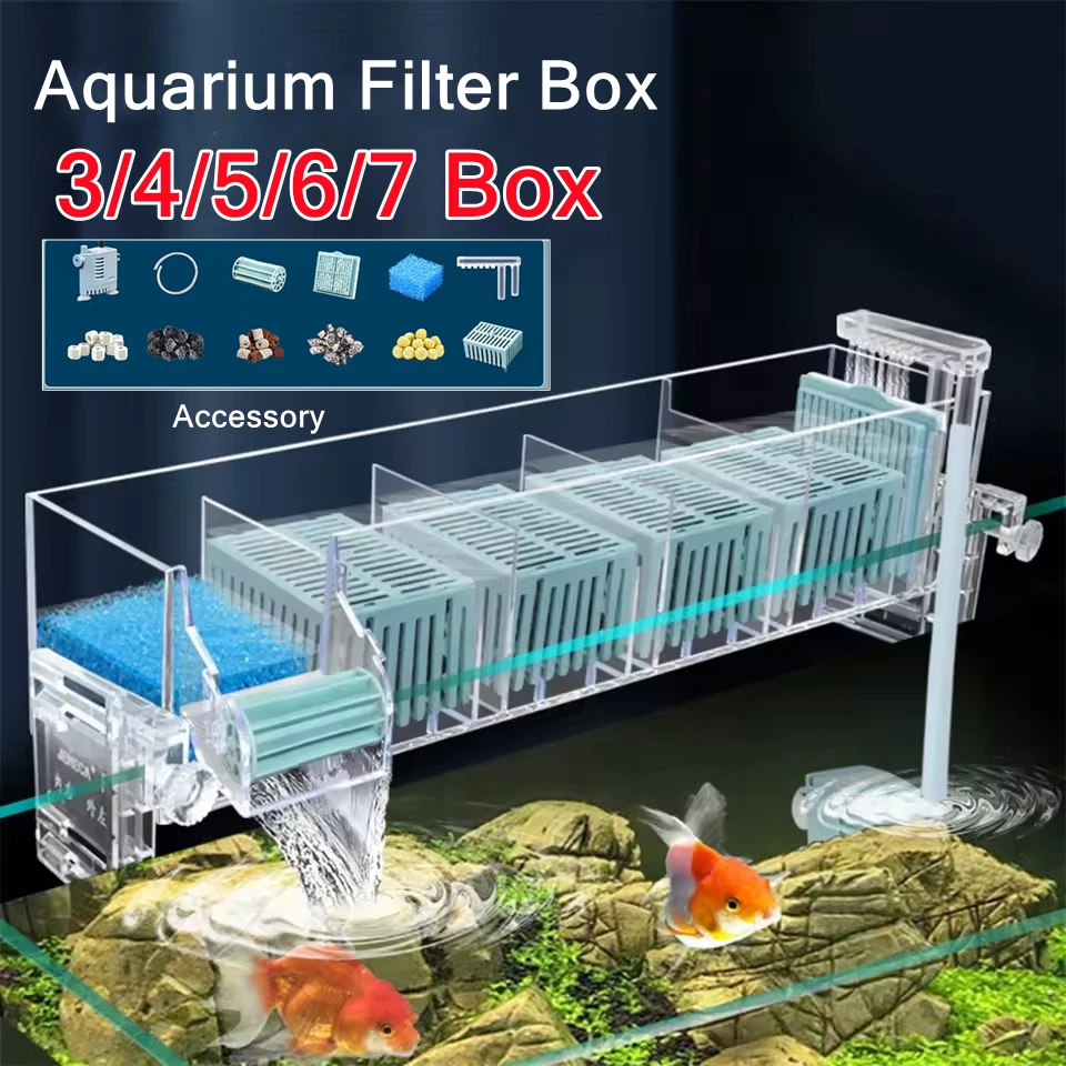 220V 水族館壁掛け滝フィルターローラー、循環酸素生成、多 - Aquarium Fish Background のレビューと価格